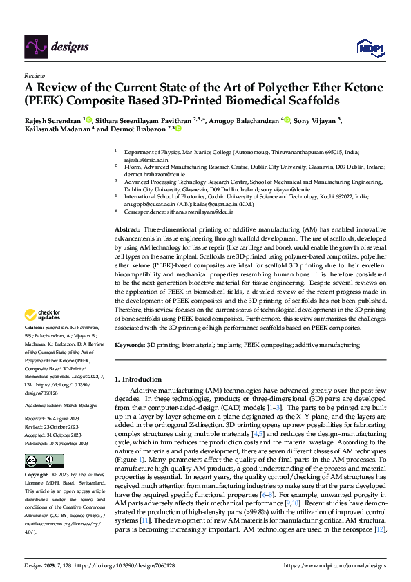 (PDF) A Review of the Current State of the Art of Polyether Ether ...