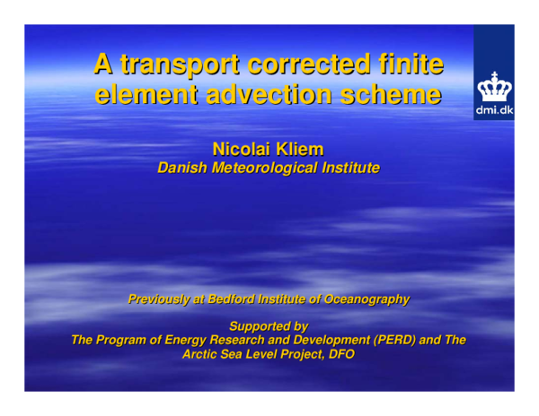 (PDF) A transport corrected finite element advection scheme