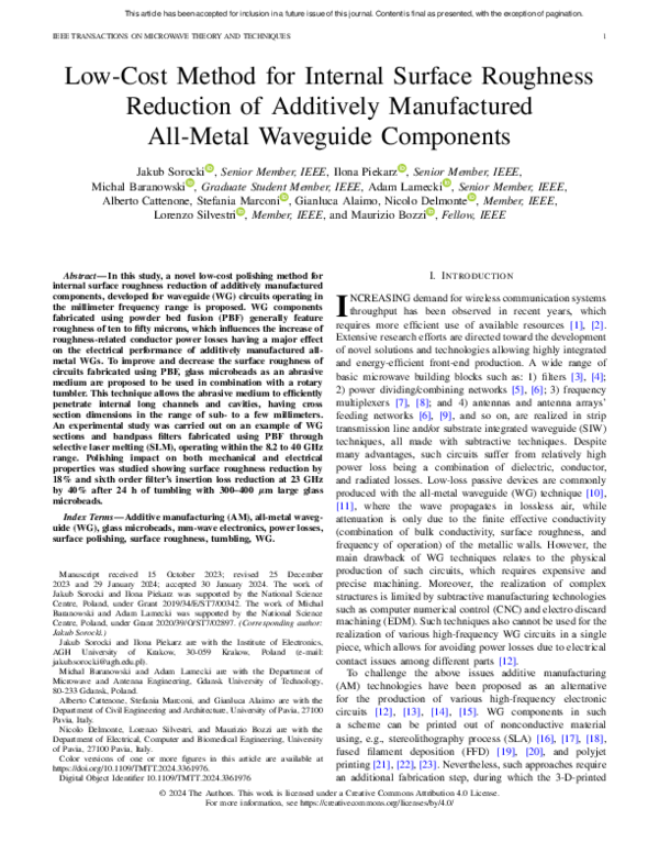 (PDF) Low-Cost Method for Internal Surface Roughness Reduction of ...