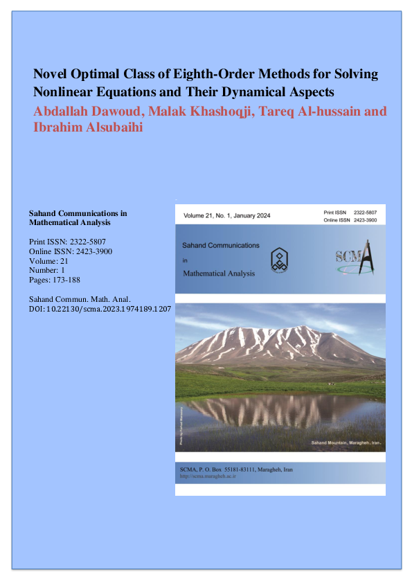 (PDF) Novel Optimal Class of Eighth-Order Methods for Solving Nonlinear ...