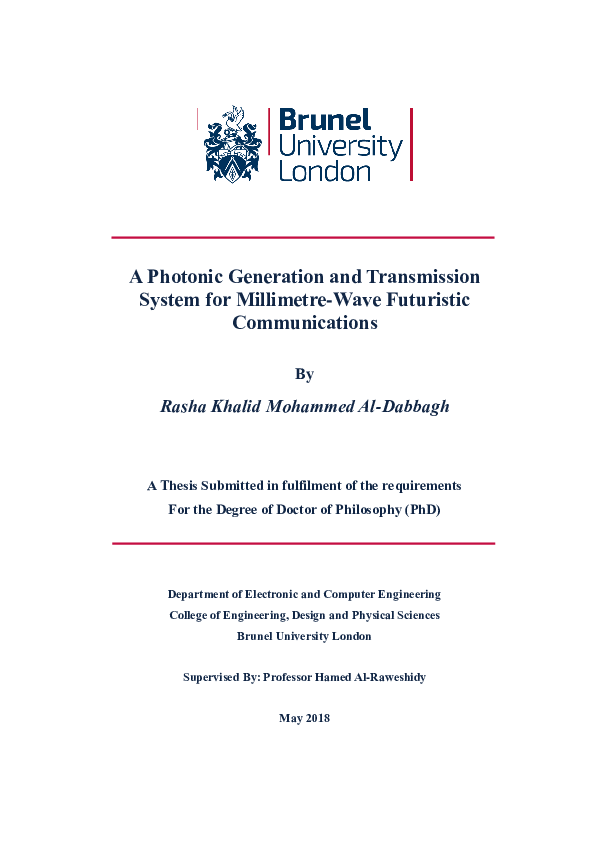 (PDF) A photonic generation and transmission system for millimetre-wave ...