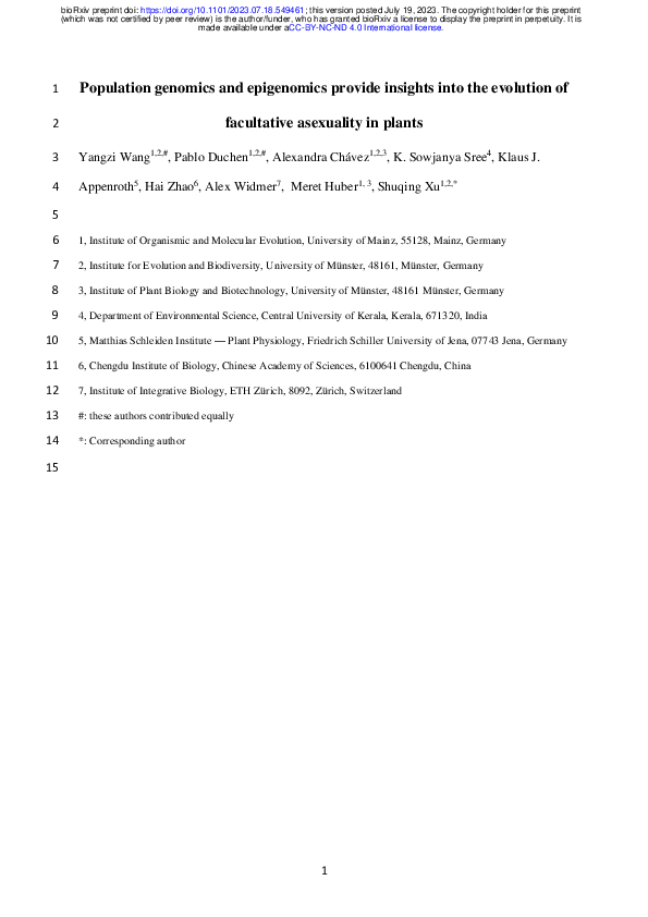 (PDF) Population genomics and epigenomics provide insights into the ...