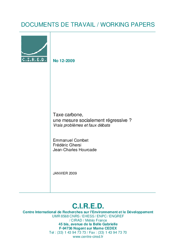 (PDF) Documents De Travail / Working Papers