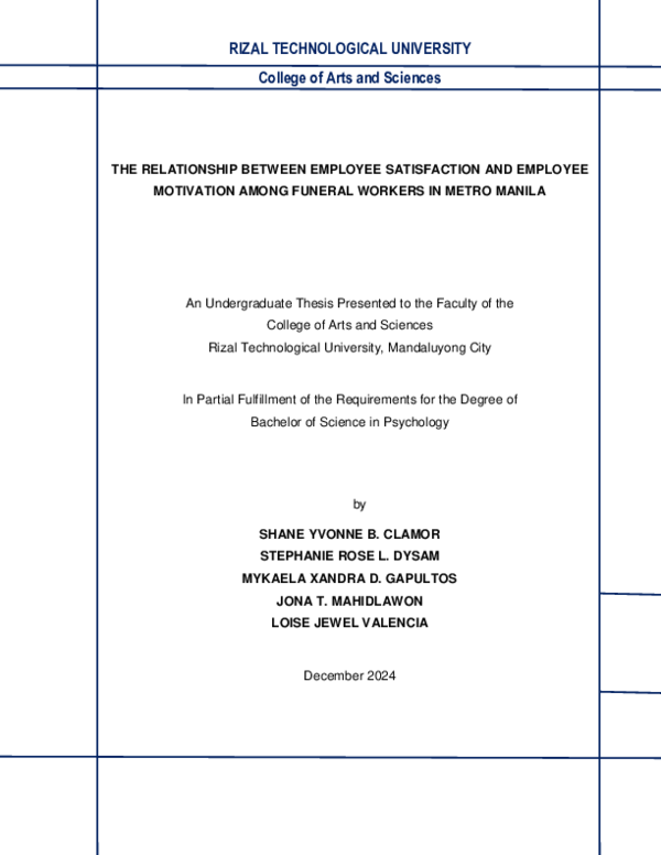 (PDF) THE RELATIONSHIP BETWEEN EMPLOYEE SATISFACTION AND EMPLOYEE ...