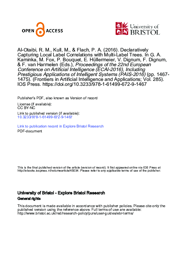 (PDF) Declaratively Capturing Local Label Correlations with Multi-Label ...