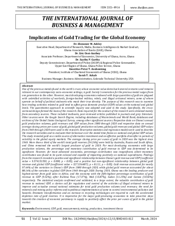 (PDF) THE INTERNATIONAL JOURNAL OF BUSINESS & MANAGEMENT Implications ...