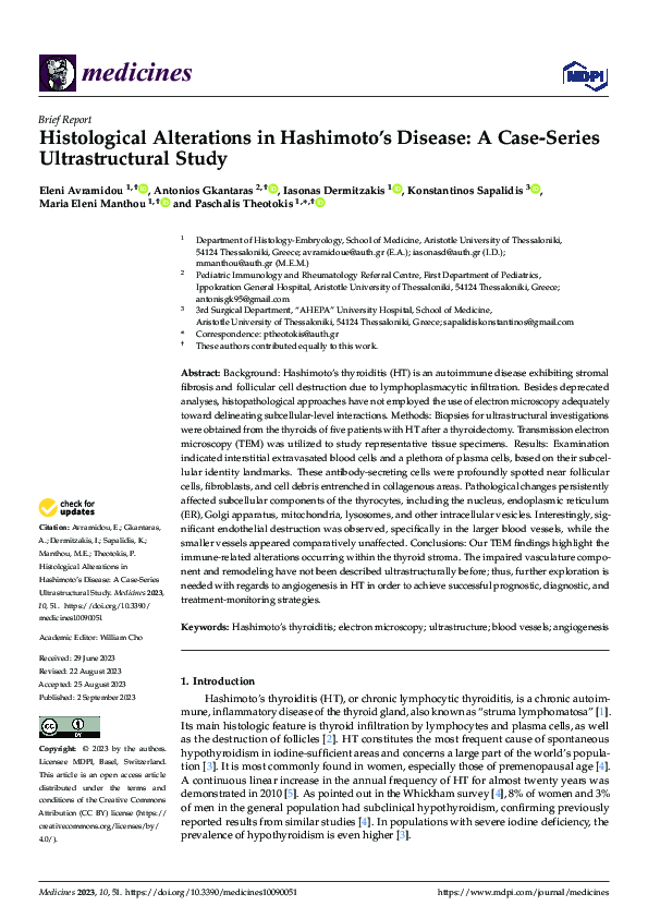 Pdf Histological Alterations In Hashimoto S Disease A Case Series