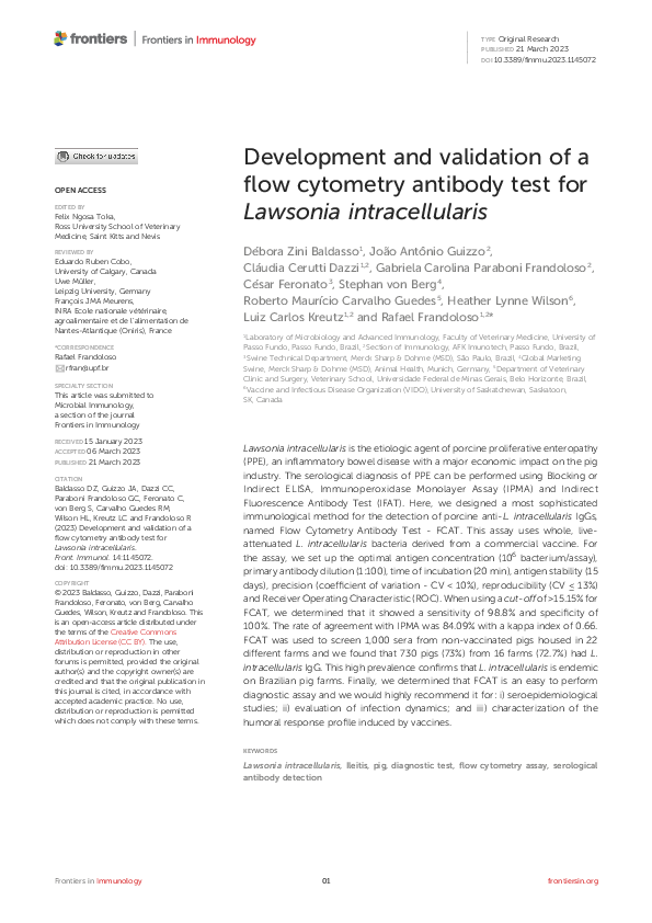 (PDF) Development and validation of a flow cytometry antibody test for ...