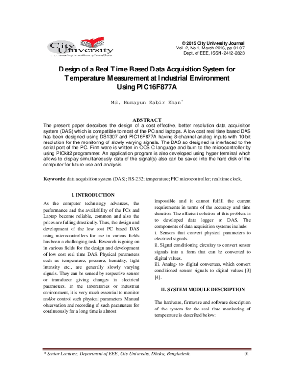 (PDF) Design of a Real Time Based Data Acquisition System for ...