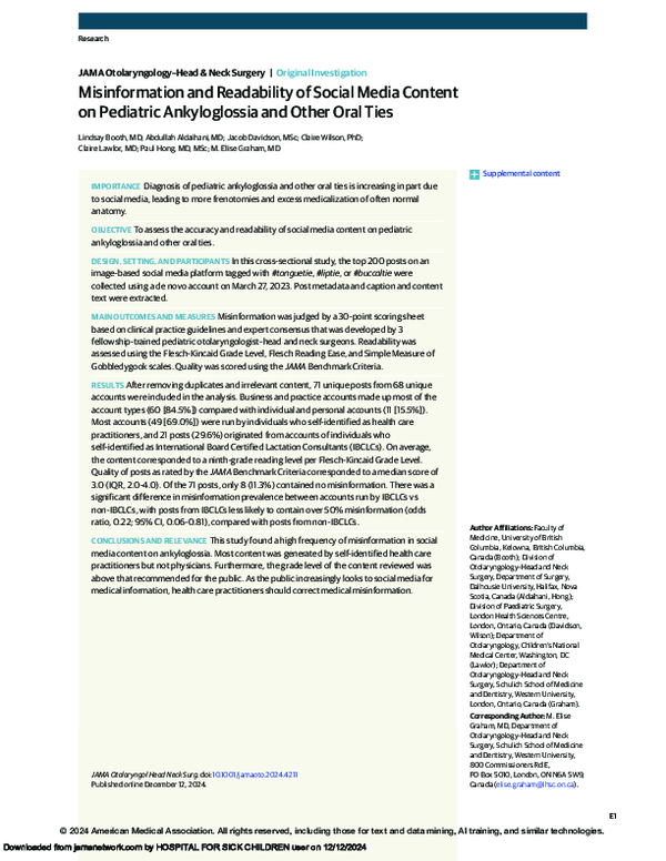 (PDF) Misinformation and Readability of Social Media Content on ...