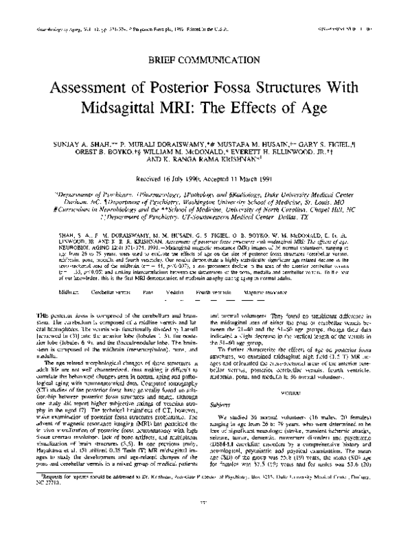 (PDF) Assessment of posterior fossa structures with midsagittal MRI ...