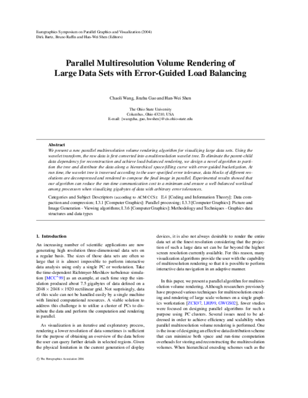(PDF) Parallel multiresolution volume rendering of large data sets with ...