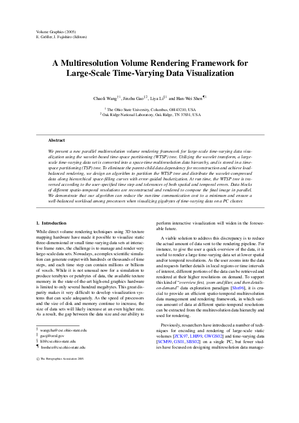 (PDF) A multiresolution volume rendering framework for large-scale time ...