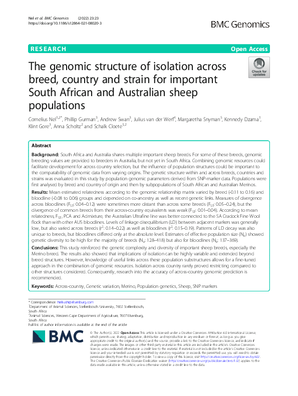 (PDF) The genomic structure of isolation across breed, country and ...
