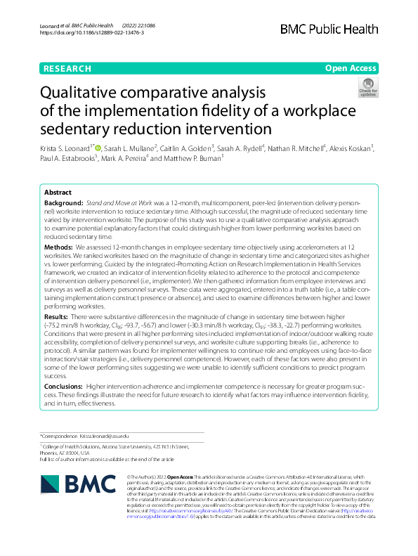 (PDF) Qualitative comparative analysis of the implementation fidelity ...