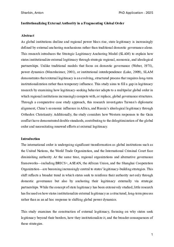 (PDF) Sharbin, Anton PhD Application -2025