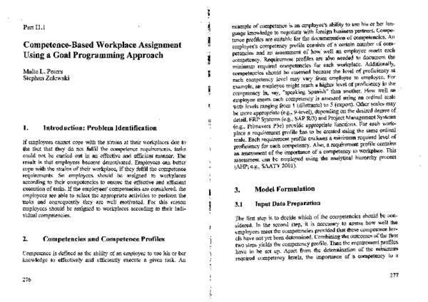 (PDF) Competence Based Workplace Assignment Using a Goal Programming ...