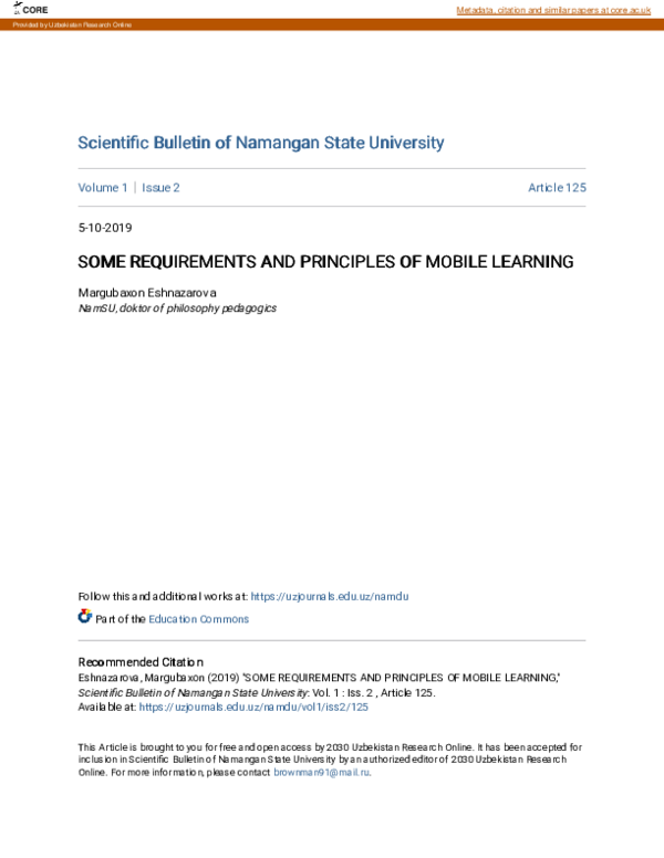 (PDF) Some Requirements and Principles of Mobile Learning
