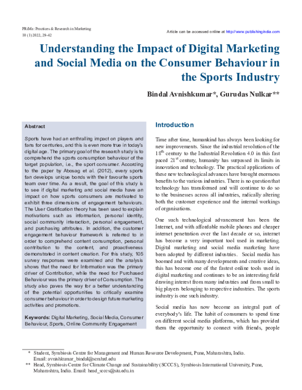 (PDF) Understanding the Impact of Digital Marketing and Social Media on ...