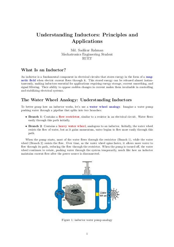 (PDF) Understanding Inductors: Principles and Applications