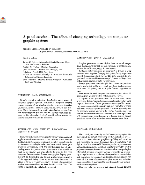 (PDF) The effect of changing technology on computer graphic systems