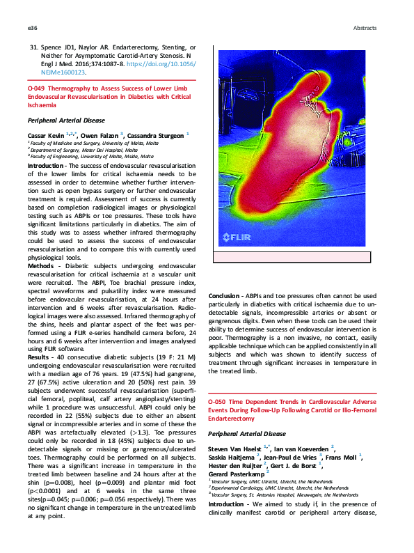 (PDF) Thermography to Assess Success of Lower Limb Endovascular ...