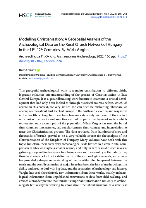 (PDF) Modelling Christianisation: A Geospatial Analysis of the ...