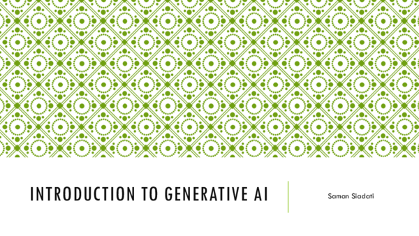 (PDF) Introduction to Generative AI