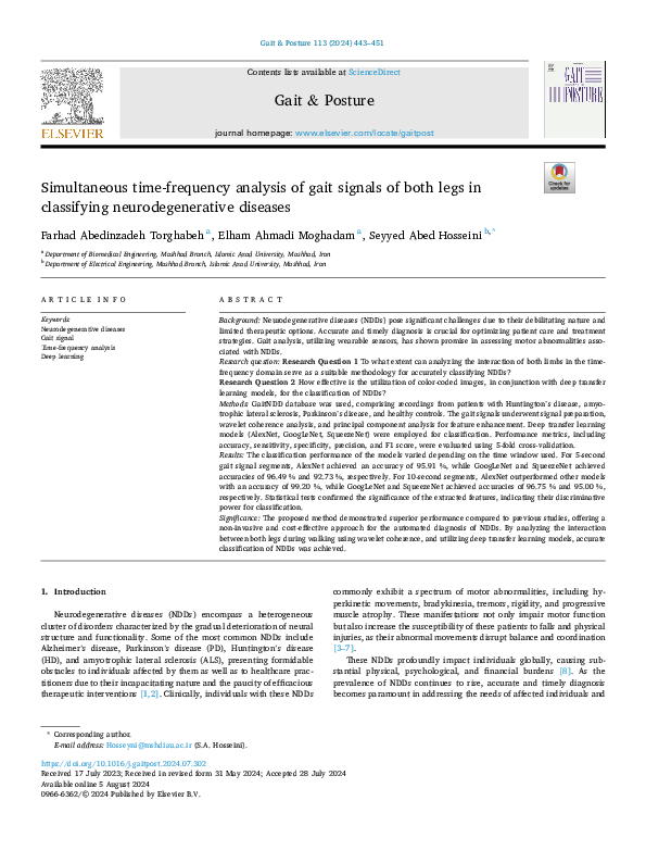 (PDF) Simultaneous time-frequency analysis of gait signals of both legs ...