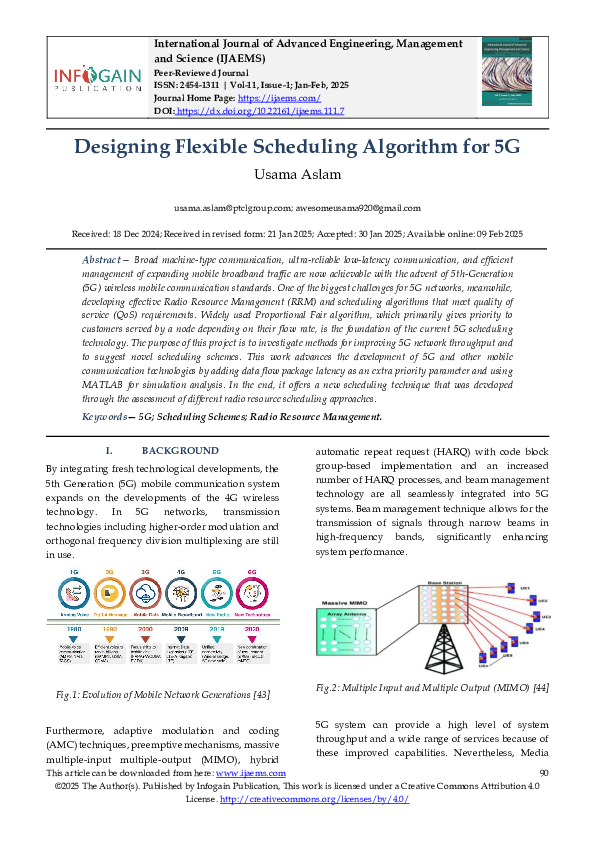 (PDF) Designing Flexible Scheduling Algorithm for 5G