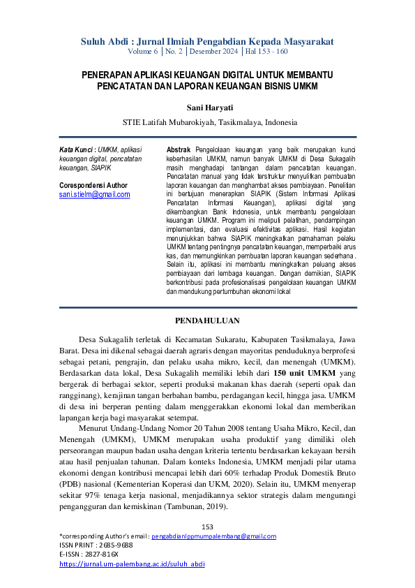 Pdf Penerapan Aplikasi Keuangan Digital Untuk Membantu Pencatatan Dan