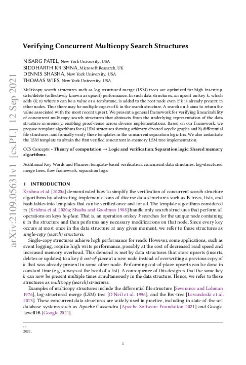 (PDF) Verifying Concurrent Multicopy Search Structures