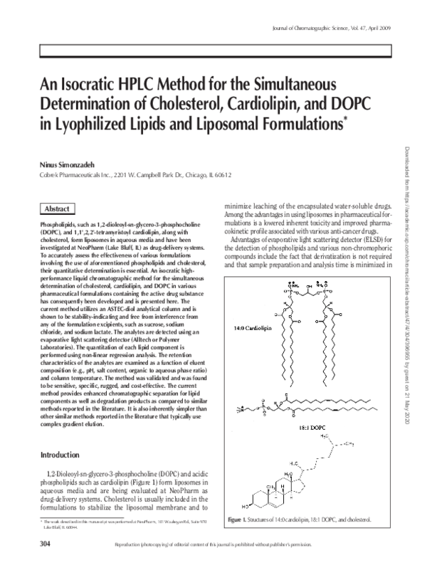 (PDF) An Isocratic HPLC Method for Simultaneous Determination of ...