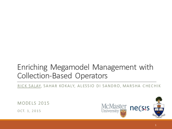 (PDF) Enriching megamodel management with collection-based operators