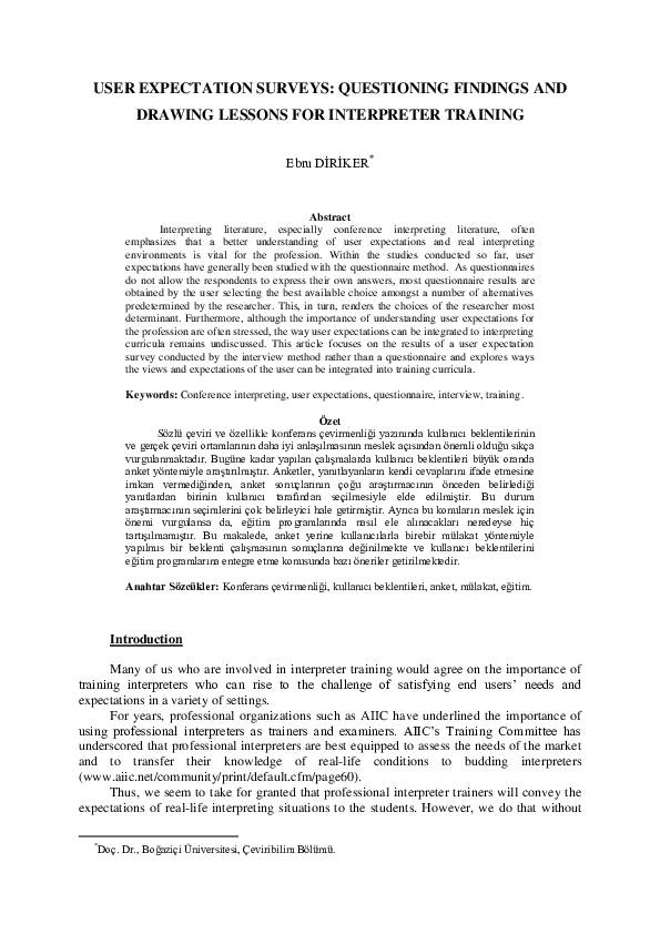 (PDF) User Expectation Surveys: Questioning Findings and Drawing ...