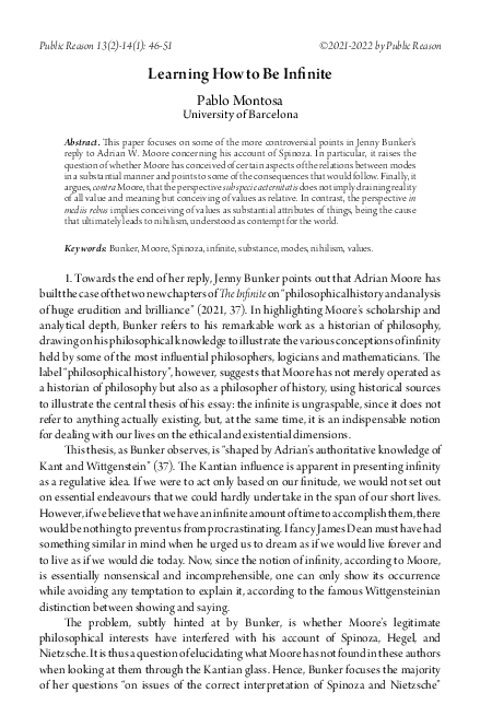 (PDF) Learning How to Be Infinite
