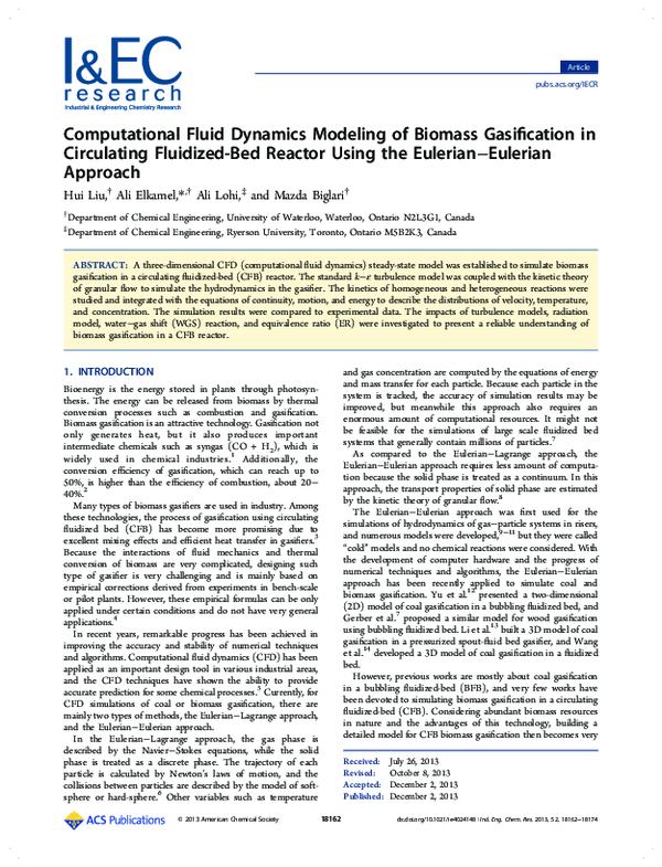 (PDF) Computational fluid dynamics modeling of biomass fast pyrolysis ...