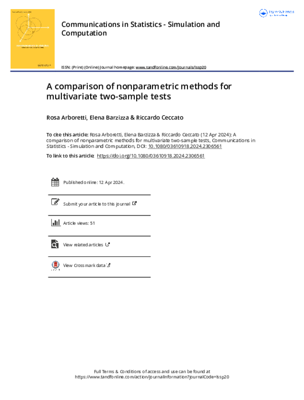 A comparison of nonparametric methods for multivariate two-sample tests