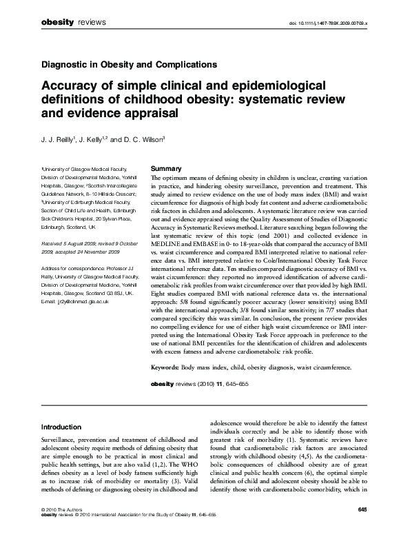 (PDF) Accuracy of simple clinical and epidemiological definitions of ...