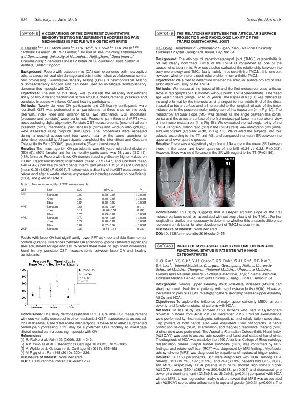 (PDF) SAT0448 A Comparison of The Different Quantitative Sensory ...