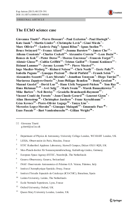 (PDF) The EChO science case