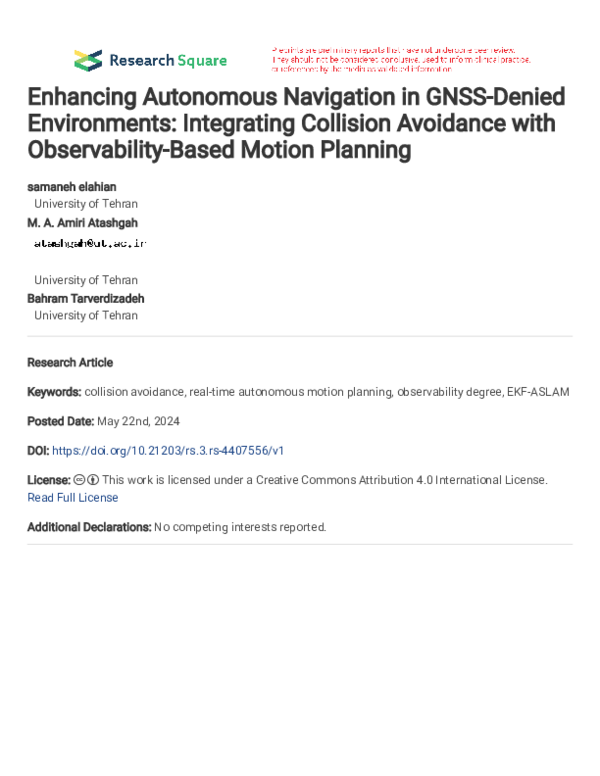 (PDF) Enhancing Autonomous Navigation in GNSS-Denied Environments ...