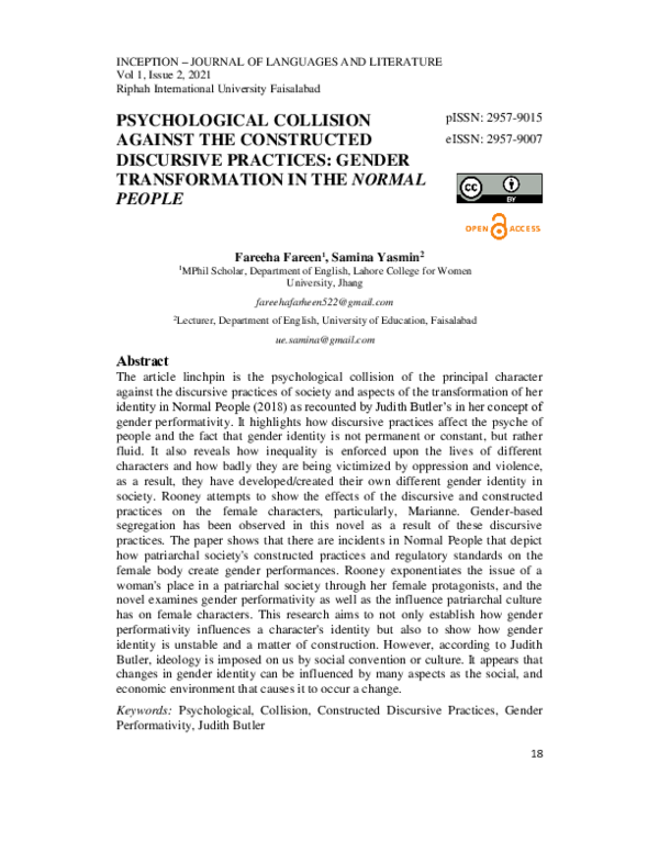 (PDF) Psychological Collision Against the Constructed Discursive ...