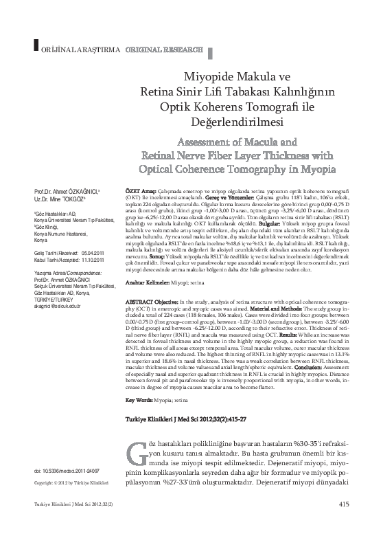 (PDF) Assessment of Macula and Retinal Nerve Fiber Layer Thickness with ...