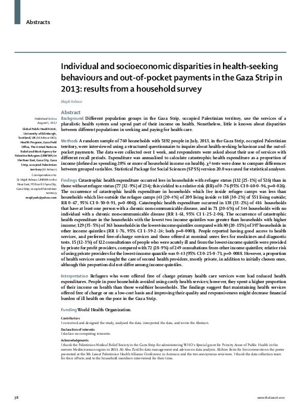 (PDF) Individual and socioeconomic disparities in health-seeking ...