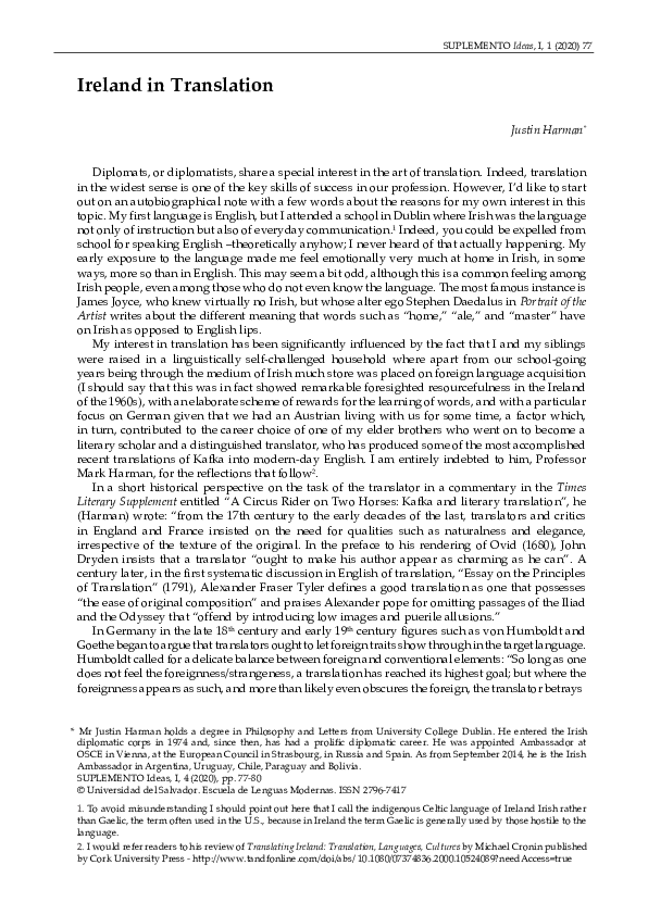 (PDF) Ireland in Translation