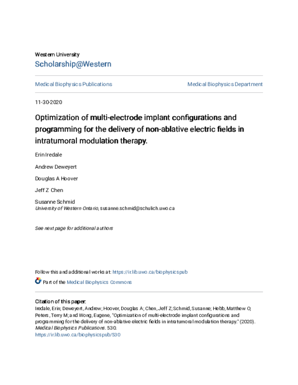 (PDF) Optimization of multi‐electrode implant configurations and ...