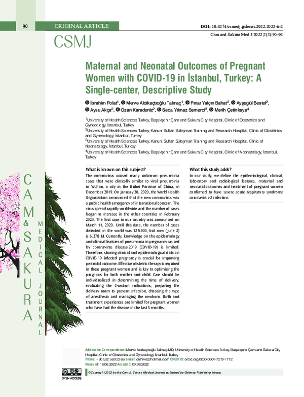 (PDF) Maternal and Neonatal Outcomes of Pregnant Women with COVID-19 in ...