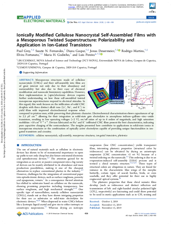 (PDF) Ionically Modified Cellulose Nanocrystal Self-Assembled Films ...