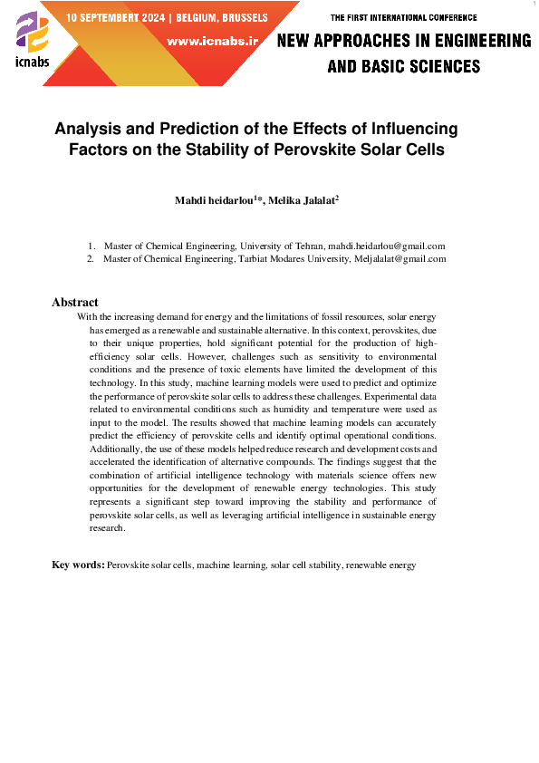 (PDF) Analysis and Prediction of the Effects of Influencing Factors on ...